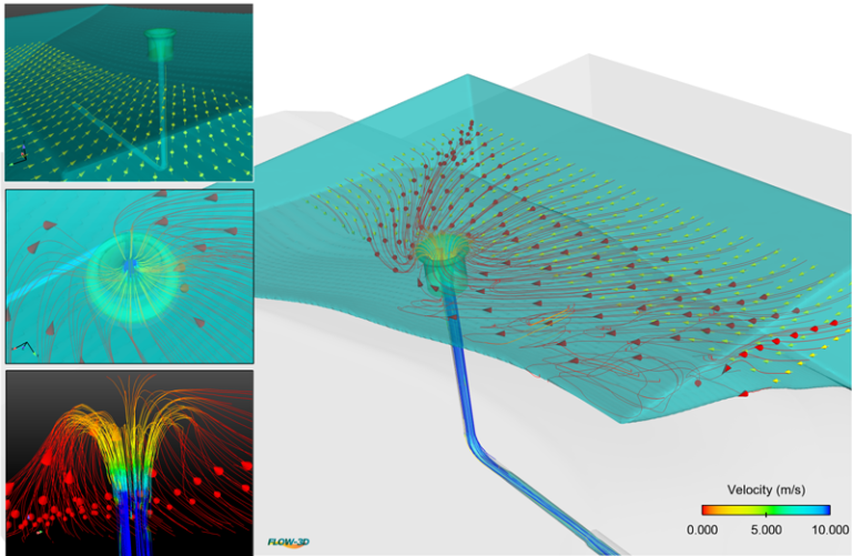 Steam Line Flow Visualization streamlines-FlowSight_사진1 | FLOW-3D
