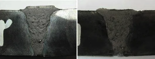 Fig. 7 Front view of the weld sections, 32