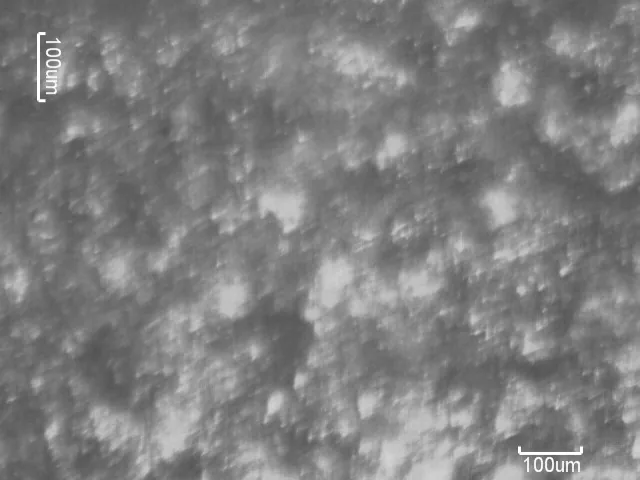 Figure 7 The EDMed surface of plain LM24 aluminum alloy at current of 4