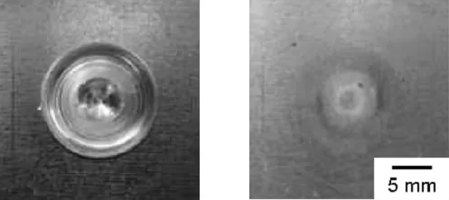 Fig. 8 Influence of the dwell time at the plunge depth of the tool on the appearance of