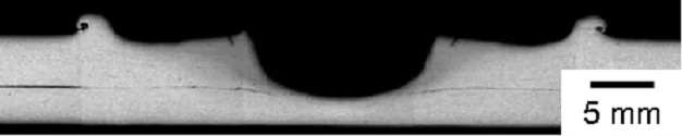 Fig. 9 Influence of the dwell time at the plunge depth of the tool on the macrostructur